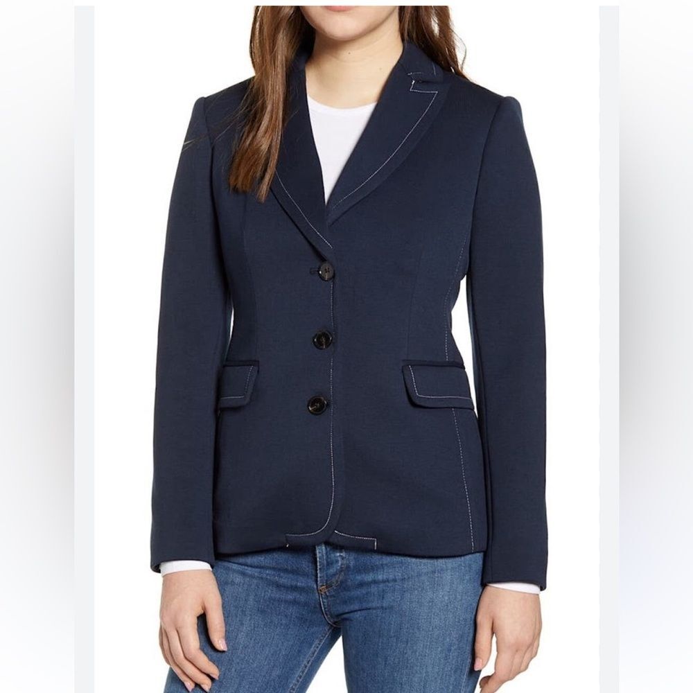Tommy Hilfiger Contrast Stitch Scuba Knit Blazer
